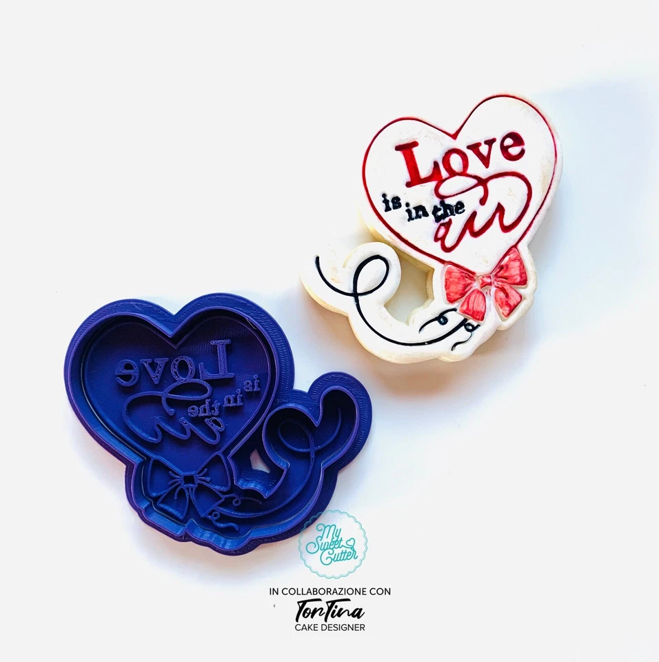 San Valentino Cuore Palloncino Love Is In The Air Formine Biscotti Cookie Cutter - Immagine 1 di 1