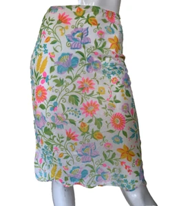 Vintage 60s Warners Nylon Half Slip Flower Power Colorful Mod Pink Size Small - Picture 1 of 5