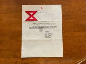 WWII Headquarters Tenth 10th Army Letter & Patch General Stilwell - Picture 1 of 4