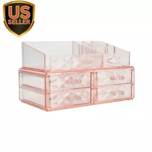 Makeup Organizer Acrylic Cosmetic Storage Drawers and Jewelry Display Box (4 ... - Picture 1 of 5