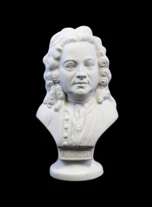 9942236-ds Porcelain Bust Handel White Bisque wagner&apel H15cm - Picture 1 of 4