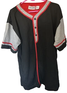 Gianni Abozzi Men's S Jersey Vintage Shirt Black Gray and Red Trim NEW with tag - Picture 1 of 5