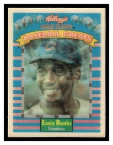 1991 Kellogg's Corn Flakes Baseball Greats #4 Ernie Banks