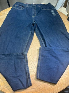 NWOT Vintage Anchor Blue Dark Wash Beyond Baggy Denim Jeans 38x30 Skater NEW - Picture 1 of 18