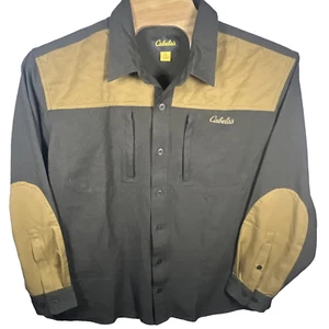 Camicia Cabela's uomo 2XL toppe spalle/braccia caccia outdoor doppia tasca petto - Foto 1 di 8