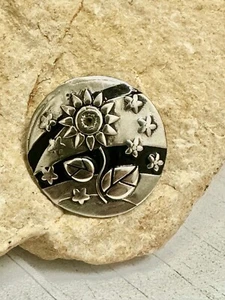 Handmade Silver Solid 925 Button Round fit Suits Blazer Jacket size 1״ - Picture 1 of 2