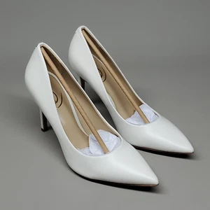SAM EDELMAN Hazel High Heel Leather Shoes Women's Sz 6 Bright White E5638LC102 ( - Picture 1 of 10