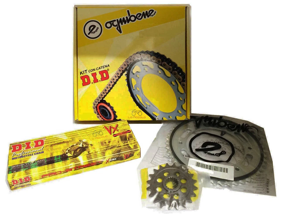 KIT TRASMISSIONE CORONA PIGNONE CATENA DID YAMAHA YZF R6 600 1999 2000 2001 02 Foto 1 de 1