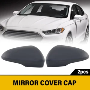 Primed Driver & Passenger Side Mirror Cover Cap 2pcs For 2013~2021 Ford Fusion - Picture 1 of 12