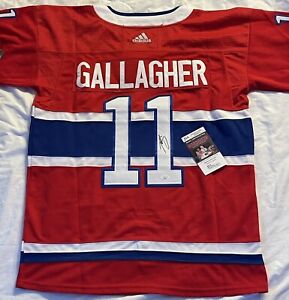 Brendan Gallagher Signed Autographed Montreal Canadiens Jersey JSA COA Captain