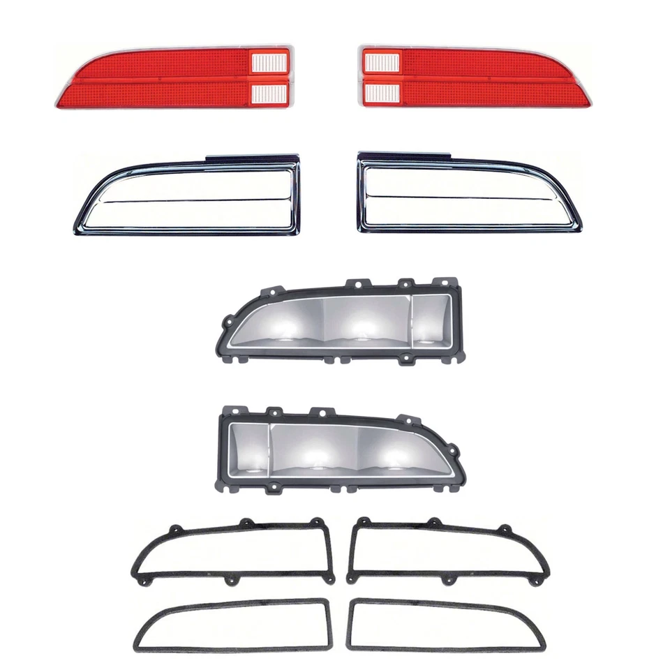 Juego completo de juntas de carcasa de bisel de lente de lámpara trasera Pontiac Firebird OER 1970-1973 Foto 1 de 4