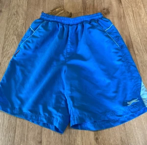 Bañador Slazeger para hombre azul liso talla mediana vacaciones playa camping piscina cara - Imagen 1 de 3