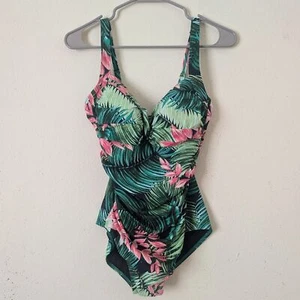 Sunseeker Einteiler Tropical Floral Print, Größe 14, verstellbare Träger - Bild 1 von 13