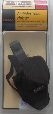 Uncle Mikes 7001-0 Sidekick Ambidextrous Hip Holster Fits 3-4" Barrel - Image 1 of 2