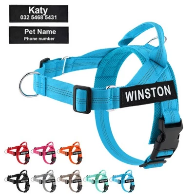 Personalized Dog NO PULL Harness Reflective Adjustable Pet INCLUDES Custom Tag - image 1 of 4
