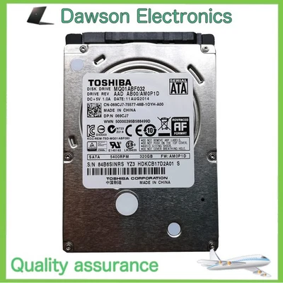 Toshiba 5400RPM MQ01ABF032 320GB SATA 2.5" Laptop HDD Hard Disk Drive-7mm - Image 1 of 4