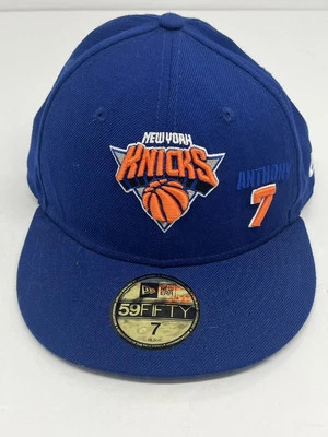 New Era 59Fifty NBA New York Knicks Sombrero Ajustado Talla 7 Anthony #7 Nuevo con Pegatinas Foto 1 de 4