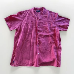 Ralph Lauren Linen Silk Blend Camp Shirt Men’s XL Short Sleeve Pony Loop Collar - Picture 1 of 9