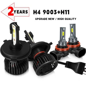For Toyota Highlander 2008-2010 bright LED Headlight + Fog Light Bulbs Combo Kit - Picture 1 of 17