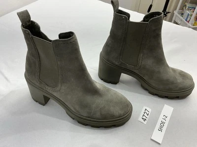 Womans Splendid Melisa Pull On Ankle Boots 6.5 M Gray Elastic Ankle Chunky Heel - Image 1 of 4