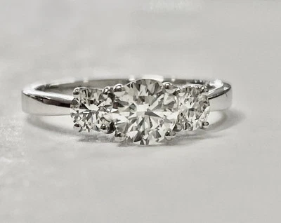 Hearts On Fire Tenderness Diamond Ring .91 tcw 18k White Gold Size 6.25 - Image 1 of 4
