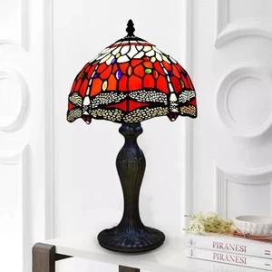 Tiffany-Stil Tischlampe Handarbeit Kunst Nachttischlampe Schreibtischlampen Buntglas - Bild 1 von 10