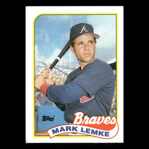 Tarjeta de béisbol Mark Lemke Rookie #327 1989 Topps Atlanta Braves MLB - Imagen 1 de 3