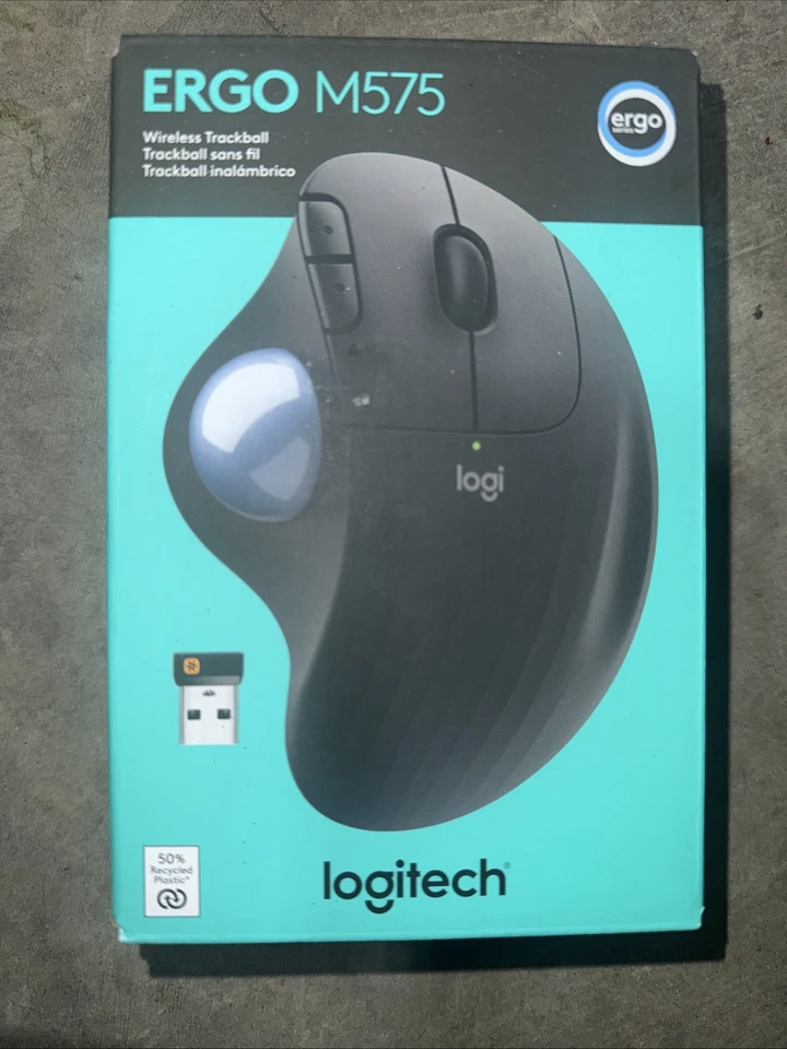 Logitech ERGO M575 Ratón Trackball Inalámbrico - Negro - NUEVO SELLADO AUTÉNTICO Foto 1 de 1