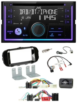 JVC Lenkrad USB 2DIN DAB Bluetooth CD Autoradio für Kia Soul 14-19 piano - Bild 1 von 4