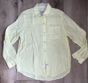 RAILS Ellis Shirt ORGANIC COTTON Gauze Lightweight Lemon Size Small - Picture 1 of 6
