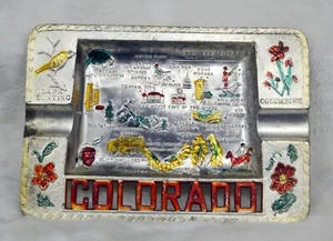 Vintage 1950-60er Jahre "COLORADO" Metall Souvenir Aschenbecher/Schmuckschale** - Bild 1 von 2
