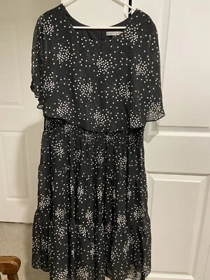 Vestido Danny and Nicole Negro Blanco Lunares -NUEVO CON ETIQUETAS-Mujer’s 22W Foto 1 de 4