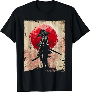 Japanese Art Samurai Vintage Fighter Retro Design Gift Unisex T-Shirt - Picture 1 of 3