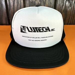Vintage LUTECH Inc Dollar Bill Vending Trucker Mütze Snapback Cap schwarz 80er 90er - Bild 1 von 12