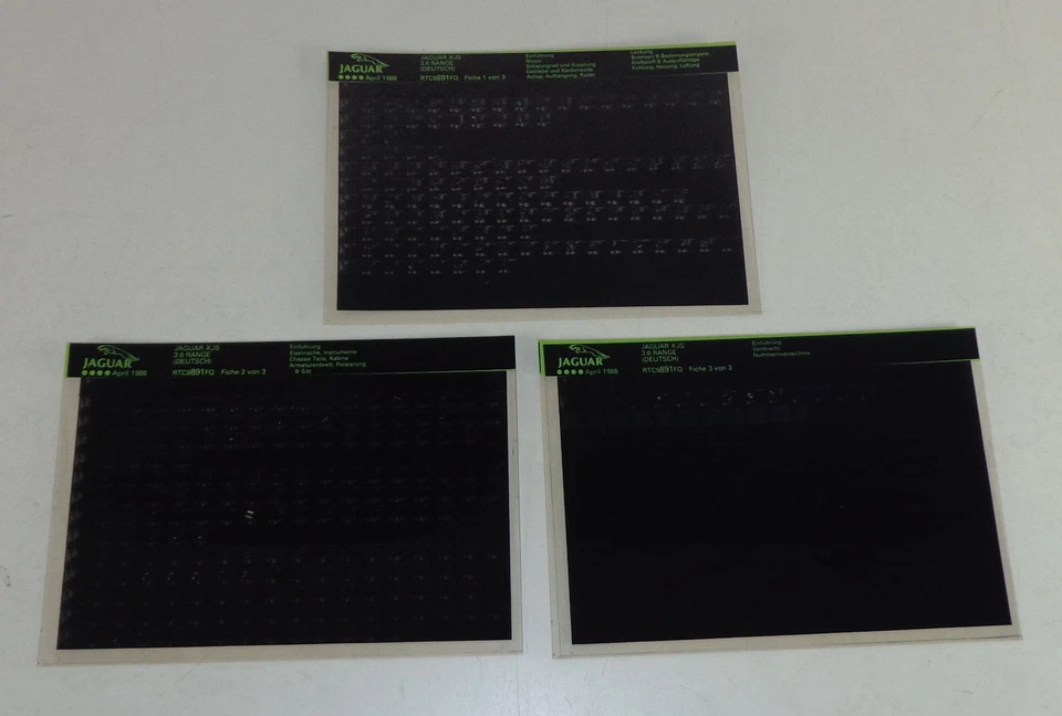 Catalogo Parti Microfiche Jaguar XJS 3.6 Aggiornato 04/1988 - Immagine 1 di 1