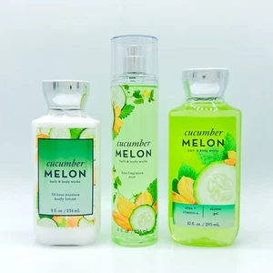 Bath & Body Works Pepino Melón Loción Corporal, Niebla y Gel de Ducha Paquete de 3 Piezas - Imagen 1 de 3
