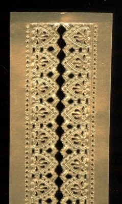 Chatarra troquelada alemana Dresden papel aluminio borde artesanías victorianas Foto 1 de 2