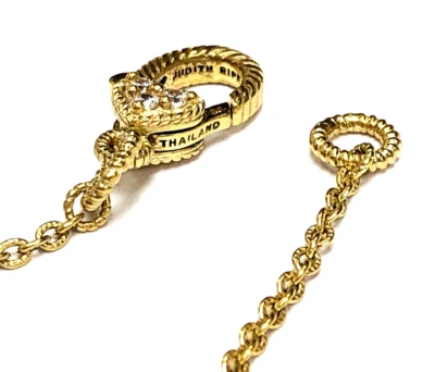 Collar de 20" Judith Ripka de ley 925 con acabado en oro cadena cable Foto 1 de 4