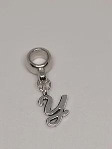Charm Ciondolo Per Bracciale Lettera Y Tono Argento Bigiotteria Gioello Silver - Foto 1 di 2