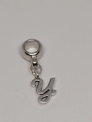 Charm Ciondolo Per Bracciale Lettera Y Tono Argento Bigiotteria Gioello Silver - Immagine 1 di 2