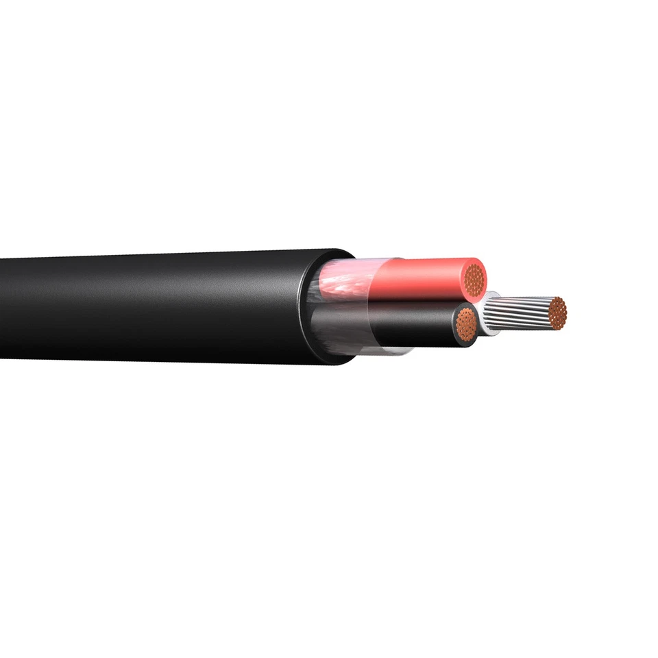 NASSAU 14/3 Type P Unarmored Power Cable IEEE 1580 Black Jacket 600V/1000V