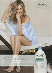 AVEENO Beauty 1-PÁGINA IMPRESIÓN ANUNCIO 2015 JENNIFER ANISTON mujer piernas muslos pies - Imagen 1 de 1