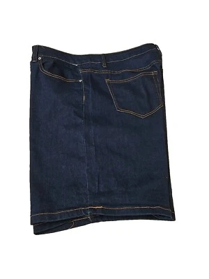 Sz 20 Women's Blue Jean Shorts. Nine Planet 8.5" Inseam, Dark Wash Stretch New - Image 1 of 4