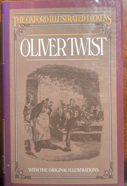 Oliver Twist and Great Expectations by Charles Dickens / 1930s Illustrated  Edition / Red Faux Leather, Gilt Decoration/ In Good Condition