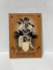 2003 Donruss Classics Membership VIP Memorabilia #5 Eddie Mathews (Bat #'d/67)