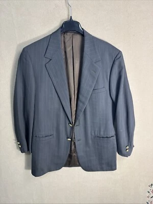 @ Arm Spot Gianni Versace Vintage 90's Wool Nylon Green 2 Gold Button 38R Italy - Image 1 of 4