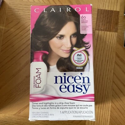 Clairol 6G Marrón Dorado Claro Bonito y Fácil Mezcla de Color de Cabello Espuma Permanente 9 Foto 1 de 3