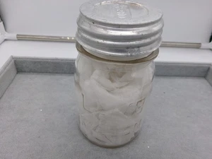 Vintage Lamb Pint Mason Jar Quart Zinc Lid Error in Spelling of Porcelain - Picture 1 of 13