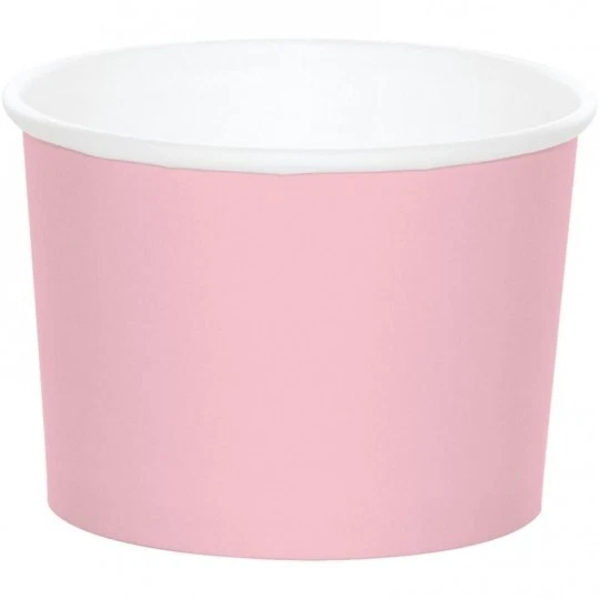 Pink Paper Treat Cups 8 Per Pack 3.5" x 2.5" Tableware Party Decoration Supplies - Image 1 of 1