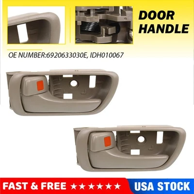 Interior Door Handle Set of 2 Front & Rear Left Side for 2002-2006 Toyota Camry - Image 1 of 4